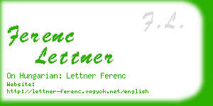 ferenc lettner business card